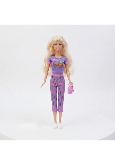 Elonna 30 Cm Şık Ve Hareketli Eklemli Oyuncak Bebek Tie-dye Pantolonlu/aksesuarlı O