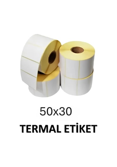 50x30 Termal Etiket 3000 Sarım 1 Rulo