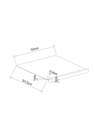 Kesme Tahtası 50cm X 54cm Paslanmaz Çelik Tezgah Kenar Çıtasına Uygun Metalik Gri