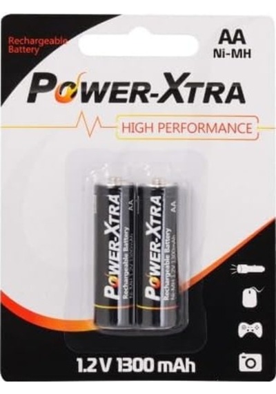 Power-xtra 1.2v 1300 Mah Aa Ni-mh Şarj Edilebilir Kalem Pil 2 Li Blister Paket