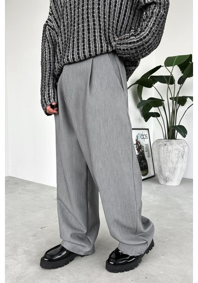 Gri Basic Premium Kumaş Pantolon Gri