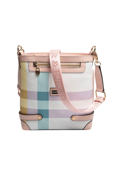 Silver Polo Sp1120 Kadın Çapraz Çanta Ekose Lila-pembe