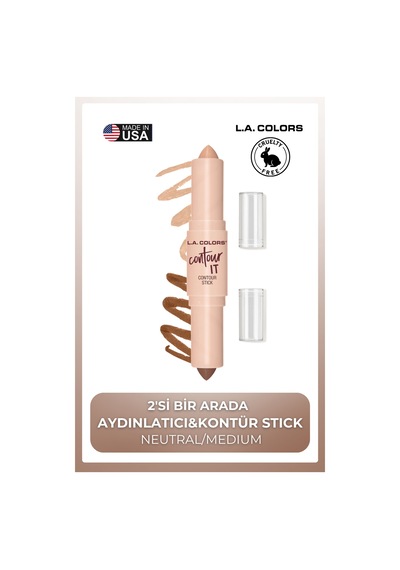 Duo Stick Contour & Glow 2'si Bir Arada Aydınlatıcı&Kontür Stick CC598 Neutral Medium
