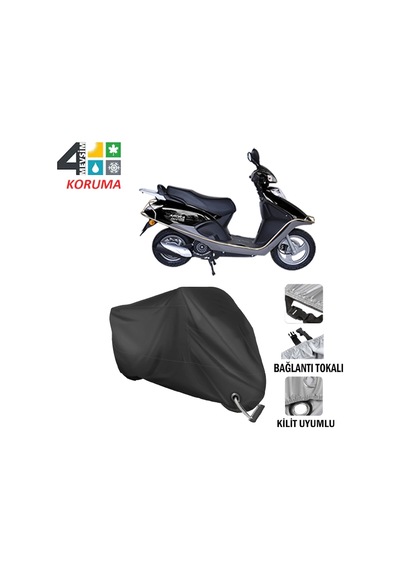 Arora Ar 100T-2B Inci Motosiklet Brandası ( Kilit Uyumlu - Siyah