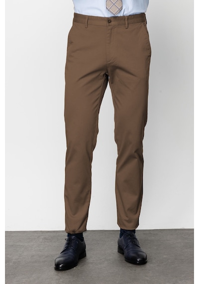 İgs Camel Erkek Pamuklu Kumaş Pantolon Regular Fit Rahat Kalıp Günlük Ofis Stili-25725 Bej