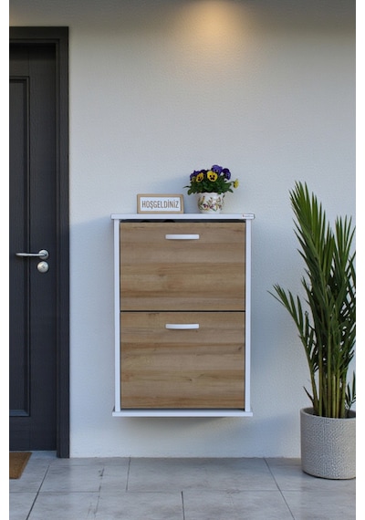 Eliusta Holen Meşe Renk Ayakkabılık 2 Düşer Kapak 52 Cm Genişlik Kapı Önü Asma Ayakkabılık 52x74x26 Cm Meşe Eliusta Holen Meşe Renk Ayakkabılık 2 Düşer Kapak 52 Cm Genişlik Kapı Önü Asma Ayakkabılık 52x74x26 Cm Meşe