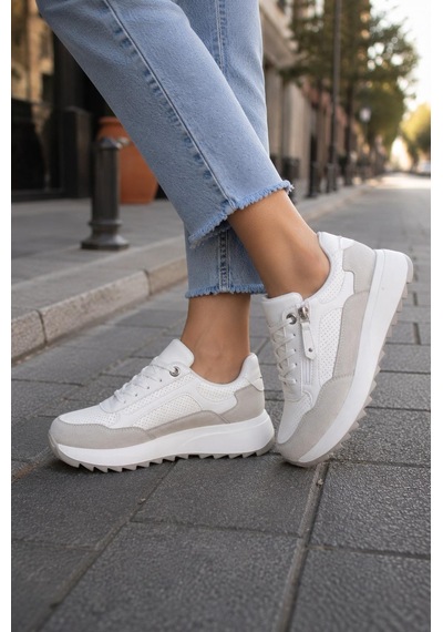 Moda Onn Kadın Sneakers Spor Ayakkabı Günlük Rahat Şık Modern Kalın Tabanlı Casual Ayakkabı Beyaz Moda Onn Kadın Sneakers Spor Ayakkabı Günlük Rahat Şık Modern Kalın Tabanlı Casual Ayakkabı Beyaz