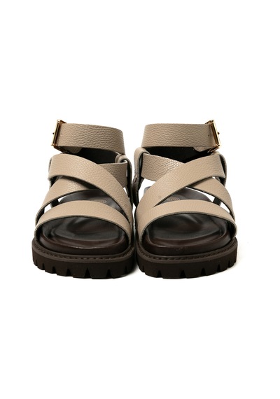 Terlik Kadın Zaha Embossed G106324 Genuins Leathertaupe Leathertaupe