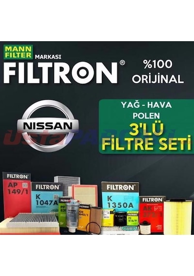 Nissan Juke 1.6 Mann Filtron Filtre Bakım Seti 2011 - 2018