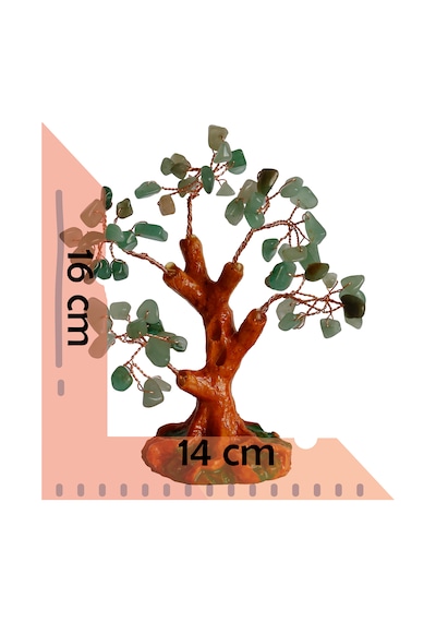 Doğal Yeşim Taşlı Hayat Ağacı - El Yapımı Feng Shui Dekor 16x14