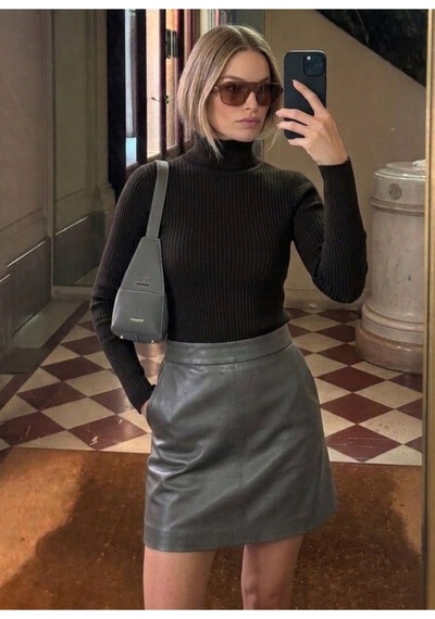 Onno Style Women Fitilli Balıkcı Yaka Basic Kazak SIYAH