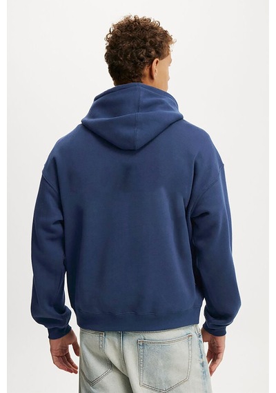Madmext Lacivert Kapüşonlu Kanguru Cep Erkek Sweatshirt E7169 Lacivert