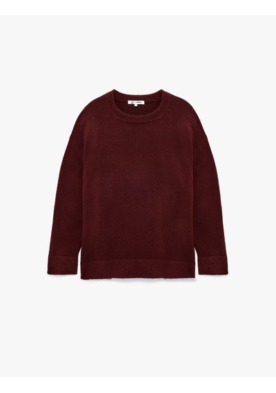 Koton Uzun Kollu Bisiklet Yaka Basic Triko Kazak Bordo 6wal90130ht Bordo