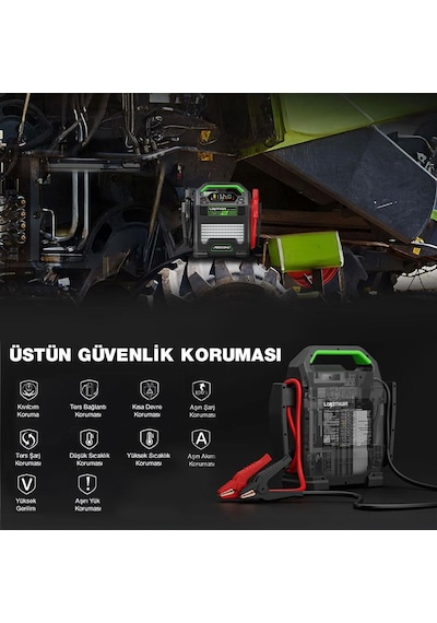 Lokithor J10000hd 12v/24v 10.000amp Lifepo4 Akıllı Akü Takviye + Powerbank + Led Lamba