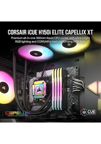 Corsair İcue H100i Elite Capellix Xt Cw-9060072-ww 240 Mm İşlemci Sıvı Soğutucu - Teşhir