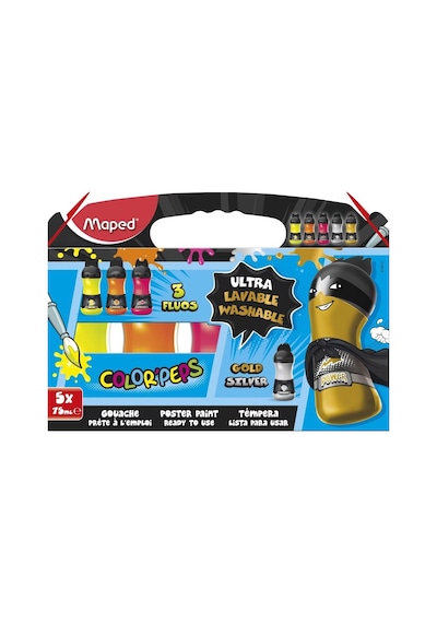 Maped Color Peps Tempera&Poster Boyası 5X75 Ml Metalik Renk