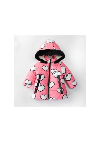 Bubiee Baby Özel Tasarım Sevimli Kalp Baskılı İçi Kürklü Varaklı Soft Kumaş Çepli Kapüşonlu Kız Çocuk Mont Çok Renkli Bubiee Baby Özel Tasarım Sevimli Kalp Baskılı İçi Kürklü Varaklı Soft Kumaş Çepli Kapüşonlu Kız Çocuk Mont Çok Renkli