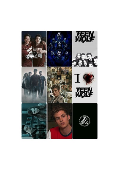 Teen Wolf Desenli Tasarım Mini 9' Lu Fotokart Seti