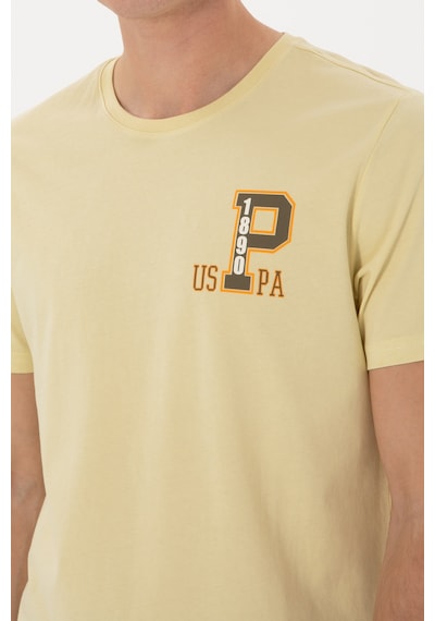 U.S. Polo Assn. Erkek Regular Fit Bisiklet Yaka Açık Haki Tişört 50306897-VR183