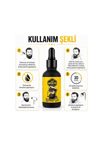 Nano Absolute Beard Oil Sakal Bakım Yağı 50 Ml