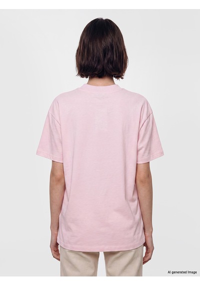 Lcw Modest Pembe Nakışlı %100 Pamuklu Kadın Tişört