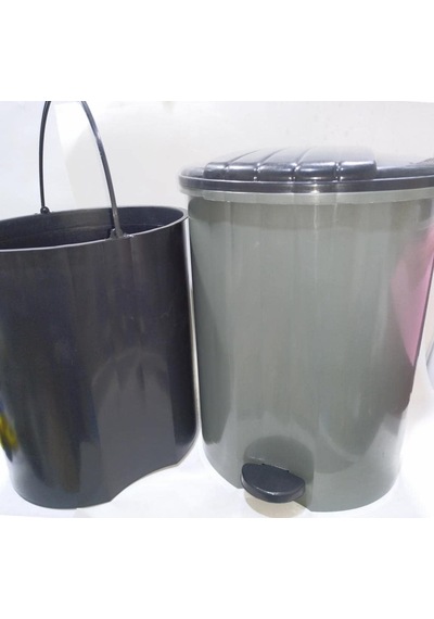Tr Ayak Pedallı Jumbo Çöp Kovası 32 Litre Büyükboy Çıkabilen İç Kovalı 40x33 H:50 Sağlam Geniş Hazne