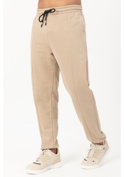 Maraton Sportswear Oversize Erkek Lastik Paça Basic Açık Vizon Eşofman Altı 22384-açık Vizon Açık Vizon