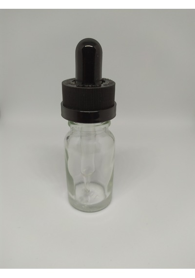 10Ml Cam Şeffaf Şişe İnce Cam Damlalıklı Çocuk Kilit Kapak(10 Ad)