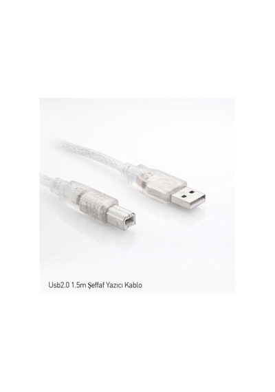 S-Link Usb2.0 1.5M Şeffaf Yazıcı Kablosu