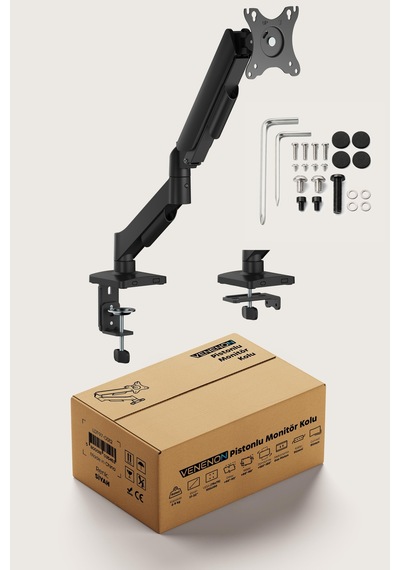 Tek Kollu Monitör Kolu Vesa Uyumlu Hareket Ayarlanabilir Monitör Standı 17-32" 9kg Kapasite Tutucu Tek Kollu Monitör Kolu Vesa Uyumlu Hareket Ayarlanabilir Monitör Standı 17-32" 9kg Kapasite Tutucu