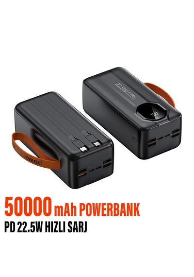 50.000 Mah Hızlı Şarj Pd 22.5w Taşıma Askılı Powerbank