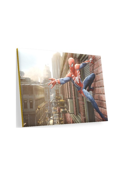 Cakasepetim Spider Man Duvardan Ağ Atıyor Ahşap Mdf Tablo