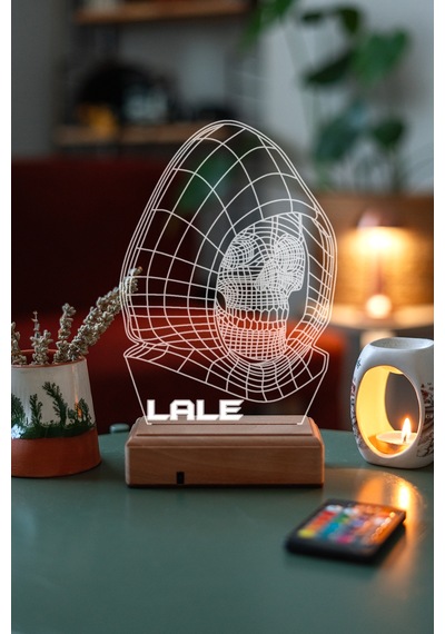 Kişiye Özel 3D Iskelet Kuru Kafa Masaüstü Led Lamba