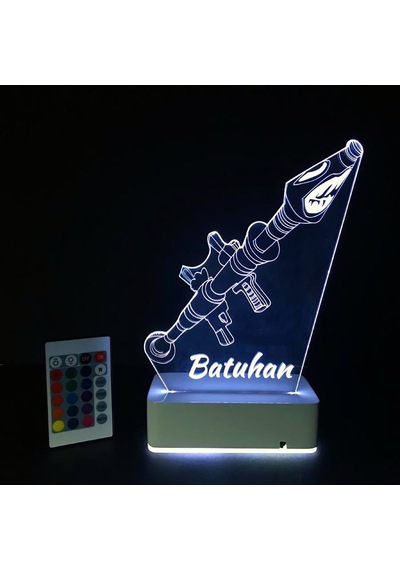 Kişiye Özel Fortnite Roket Masaüstü 3D Led Lamba