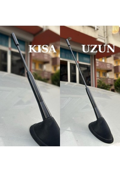 Oto Anten Siyah Tavan Anteni Ve Gövde Takımı Uzun Kısa Ayarlanabilir Tüm Araçlara Uyar