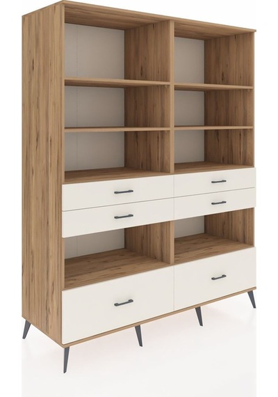 Kronos Gardrop 8 Raflı 6 Çekmeceli 176x59x221 Çam-çam/aytaşı Çam/aytaşı
