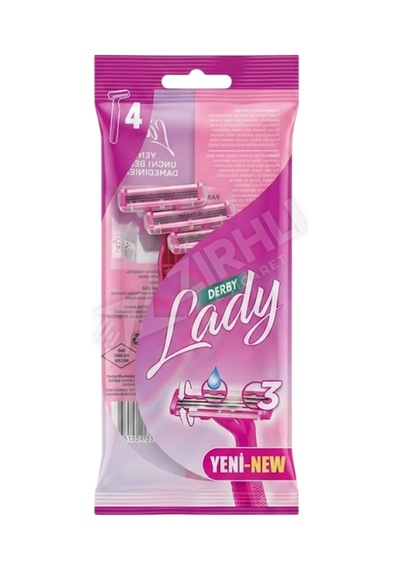 3 Adet Derby Lady Neon Üç Bıçaklı 4'lü Poşet