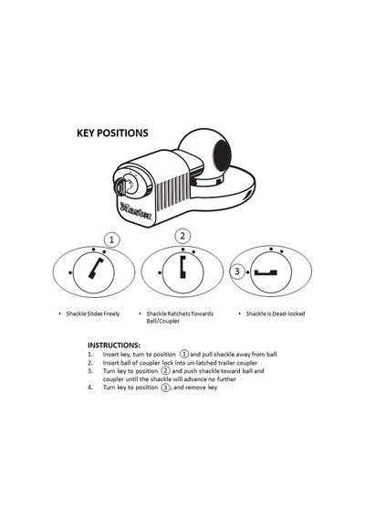 Master Lock 377eurdat Römork Kilidi Üniversal Römork Kilidi Ha