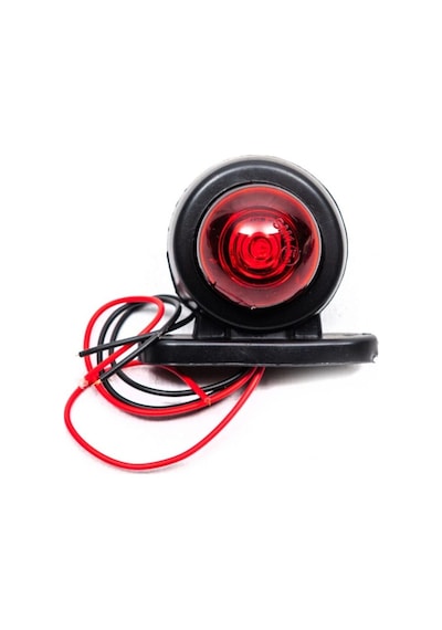Ahmet Otomotiv Mini Takoz Tek Ledli Kırmızı-beyaz Renk 12v-24v