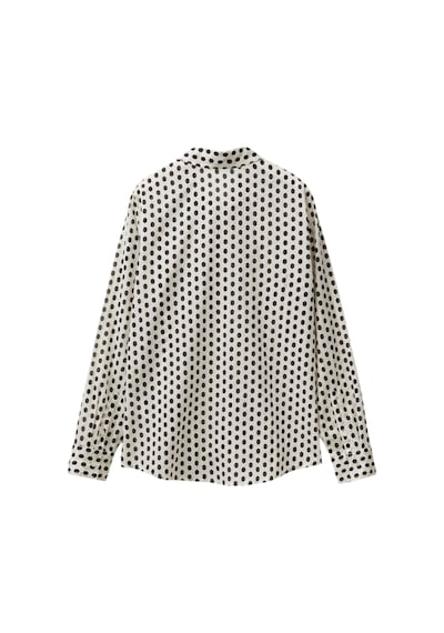 United Colors of Benetton Kadın %100 Koton Desenli Gömlek Beyaz