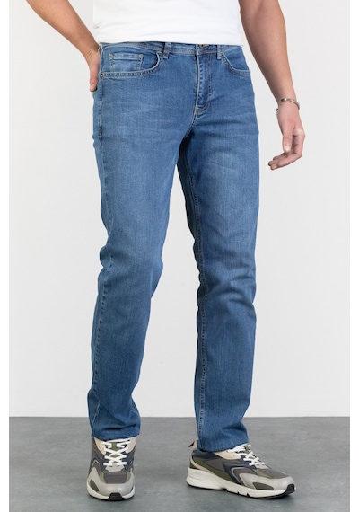 HLT Jeans Erkek Açık Mavi Yıkamalı Regular Fit Likralı Jean Kot Pantolon Danıel
