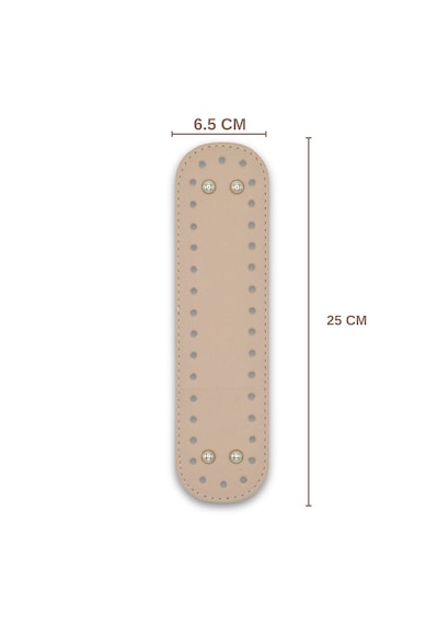 Sensy Çanta Tabanı Mini Suni Deri 6.5cmx25cm Açık Vizon