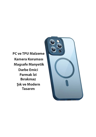 Baseus Frame Series Apple iPhone Uyumlu 14 Pro Max 6.7 Kamera Koruyuculu Magsafe - Kılıf + Tempered Ekran Koruyucu- 5775
