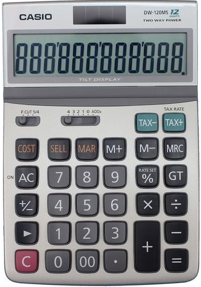 Casio DW-120MS Oynar Başlıklı 12 Hane Masa Üstü Hesap Makinesi