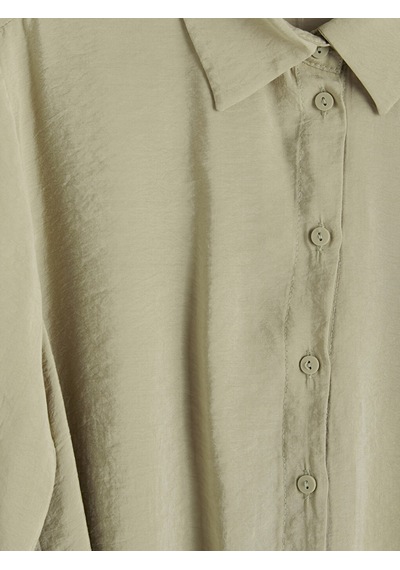Lcw Everyday Haki Oversize Modal Karışımlı Kadın Gömlek Tunik