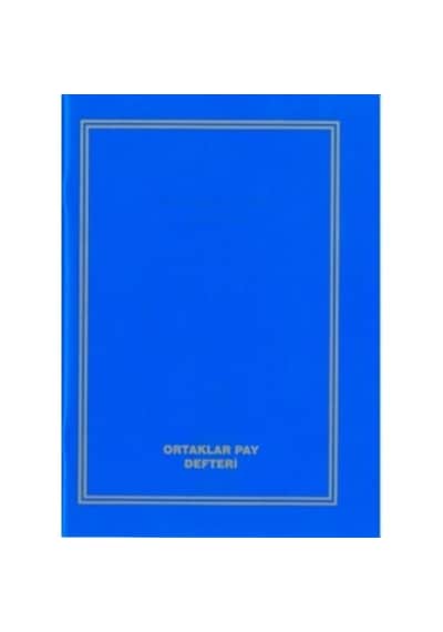 Ortaklar Pay Defteri 12 Adet Plastik Kapak 40 Yaprak 20x28 Cm
