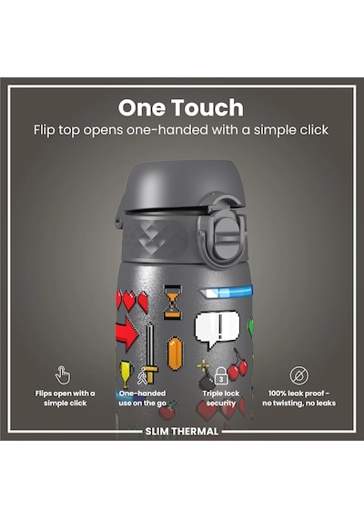 Ion8 - İnce Su Termosu - Oyuncu - 500 Ml - Sızdırmaz Çok Renkli