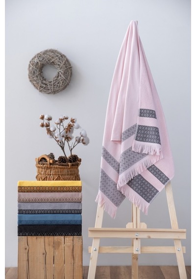 Cotton Box Twins Bukle Havlu 75x150 Pudra Pudra