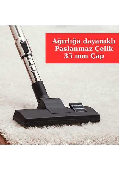 Philips Uyumlu Fc 8475 Power Pro Compact Paslanmaz Çelik Teleskopik Süpürge Borusu