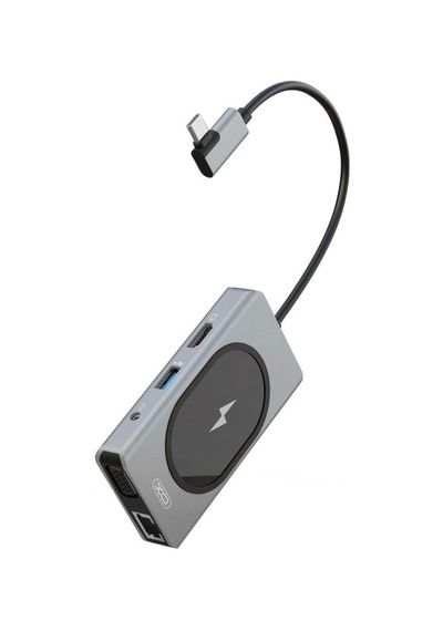 Type-c 9'u 1 Arada Hdmı, Ethernet Ve 15w Kablosuz Şarj Destekli Çok Fonksiyonlu Çoklayıcı Hub